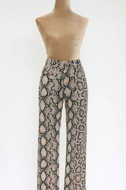 Calças Zara Efeito Pele de Cobra - Skinny Tamanho . Calças mulher e Macacão