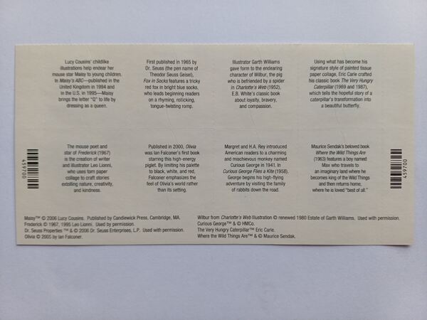 EUA - Favorite children's book Animals, 2006. Selos