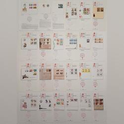 24 pagelas de Macau, com carimbo de Oferta. Selos