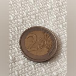 Moeda 2 euros. Moedas. Fundão.       Euros