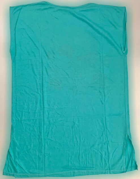 Túnica de Praia Verde. T-shirts femininas