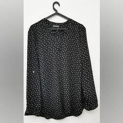 Blusa de viscose de manga comprida. Camisas e Blusas