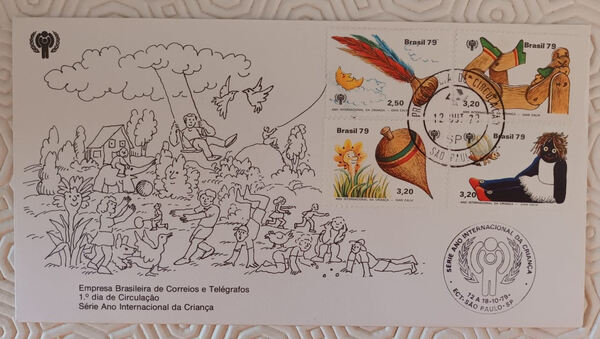 FDC Brasil Ano Internacional da Criança 1979. Selos