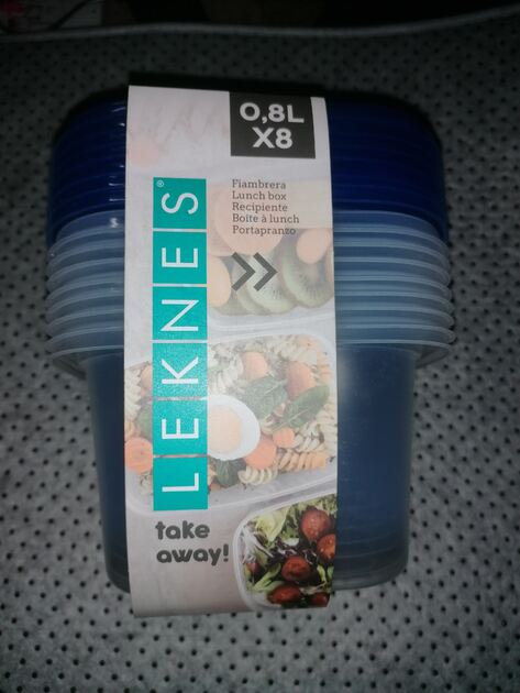 Marmitas 8 unidades 0,8L . Recipientes de plástico