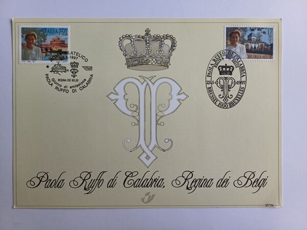Emissão conjunta Bélgica-Itália, Paola Ruffo . Selos