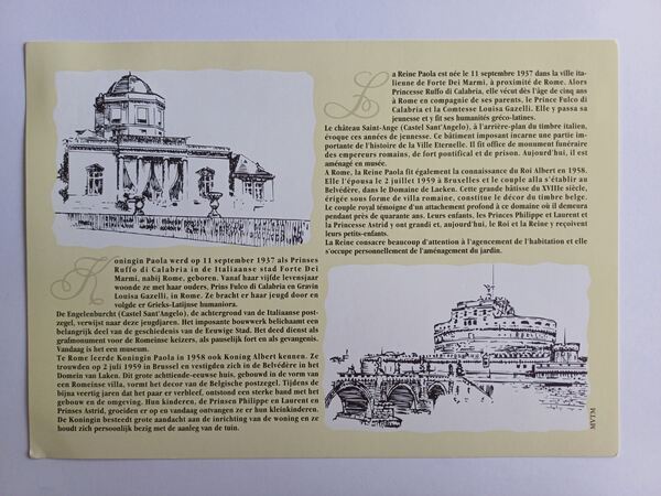 Emissão conjunta Bélgica-Itália, Paola Ruffo . Selos