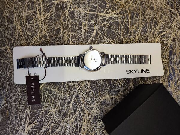 Relógio de pulso feminino prateado em aço Skyline . Relógios de Pulso