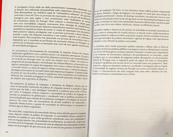 Livro A Comunidade de Negócios Chinesa em Portugal. Livros