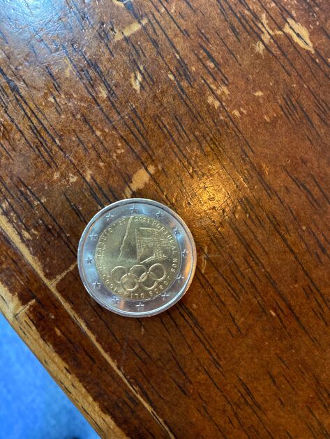 Moeda de 2€ comemorativa olimpíadas de Tóquio 2021. Moedas