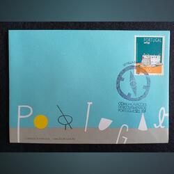 Envelope Expo 92, com selo com carimbo Pavilhão. Selos