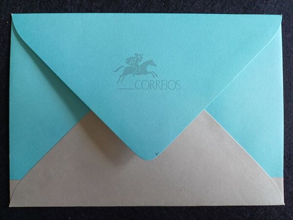 Envelope Expo 92, com selo com carimbo Pavilhão. Selos