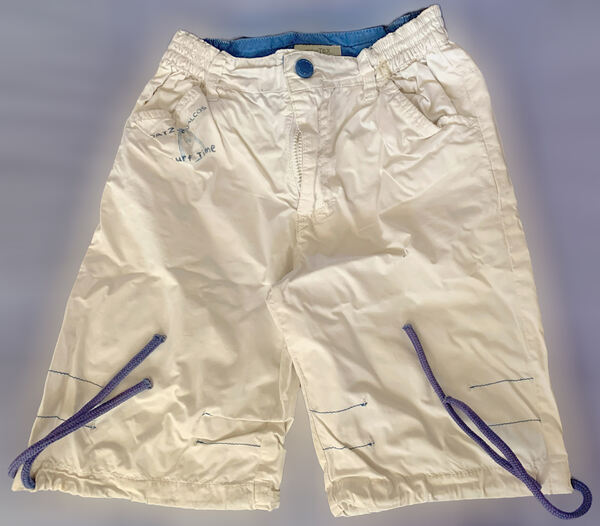 Bermudas de Criança Unissexo, Branco, como Novas. Calcas