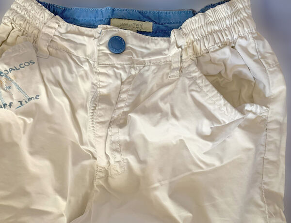 Bermudas de Criança Unissexo, Branco, como Novas. Calcas