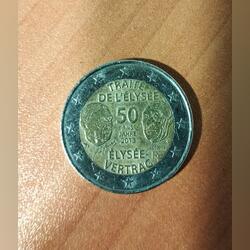 Moeda rara de 2 euros . Moedas