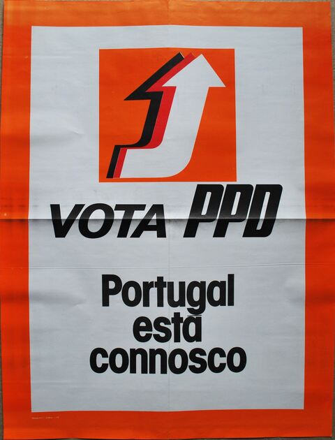 Cartaz - Vota PPD Portugal está connosco, 1976 . Outras Artes e Coleccionismo