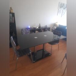 Mesa de Sala vidro Preta . Mesas de centro