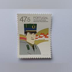 FILATELIA - Portugal - 75 anos da GNR, 1986. Selos