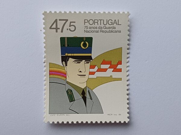 FILATELIA - Portugal - 75 anos da GNR, 1986. Selos