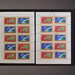 Roménia – 2 Mini folhas Intereuropeana, 1974. Selos