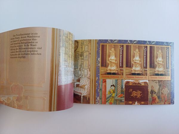 Carteira ONU-Viana Palácio de Schonbrun - 1998. Selos