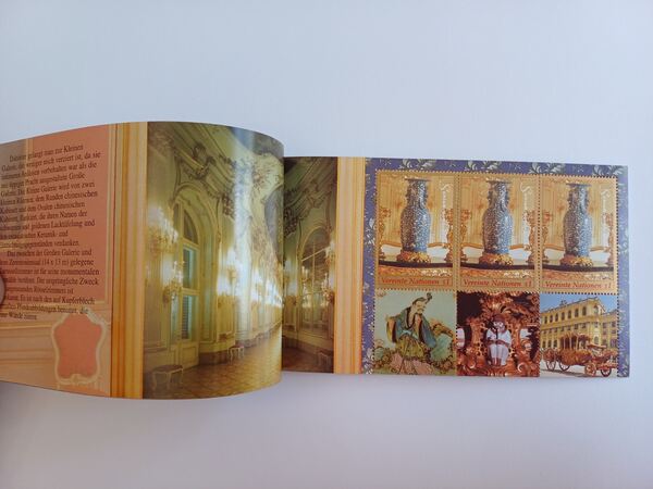 Carteira ONU-Viana Palácio de Schonbrun - 1998. Selos