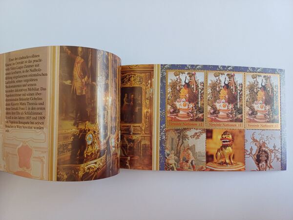 Carteira ONU-Viana Palácio de Schonbrun - 1998. Selos