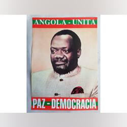 Cartaz político / propaganda UNITA Jonas Savimbi . Outras Artes e Coleccionismo. Avenidas Novas