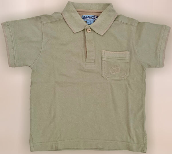 Pólo de Criança Unissexo, Verde Seco, como Novo. Camisas e T-shirts