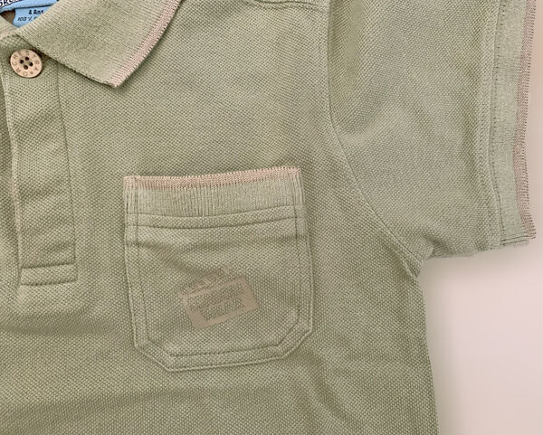 Pólo de Criança Unissexo, Verde Seco, como Novo. Camisas e T-shirts