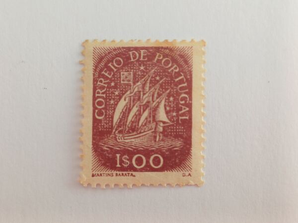 Filatelia Portugal - Caravela 1$00, 1948. Selos