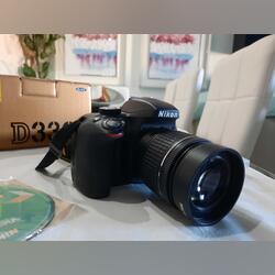 Máquina fotográfica nikon D 3300, com objetiva 18/. Câmaras fotográficas