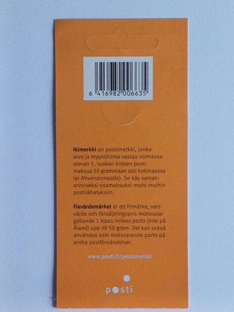 Filatelia Finlândia – Carteira Moomins 2007. Selos