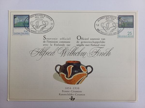Emissão conjunta Bélgica-Finlândia, Alfred Finch –. Selos