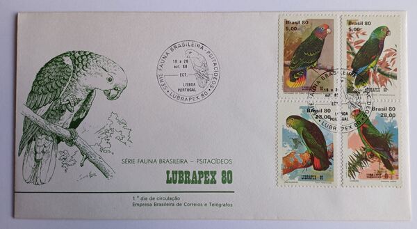 Filatelia - Lote de 11 FDC tema Pássaros e Flores. Selos