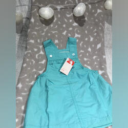 Vestido azul turquesa para bebé. Vestidos. Leiria. Zippy Turquesa 12-18 meses / 80-86 cm Algodão Cor liso Verão