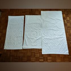 Terno de tapetes de quarto ou outro, branco em algodão . Carpetes e Tapetes