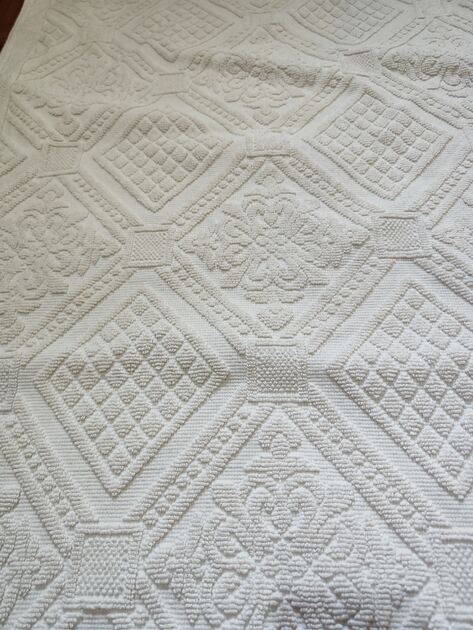 Terno de tapetes de quarto ou outro, branco em algodão . Carpetes e Tapetes