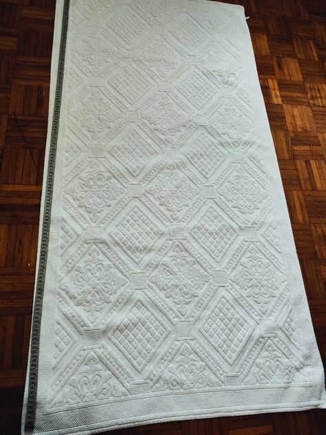 Terno de tapetes de quarto ou outro, branco em algodão . Carpetes e Tapetes