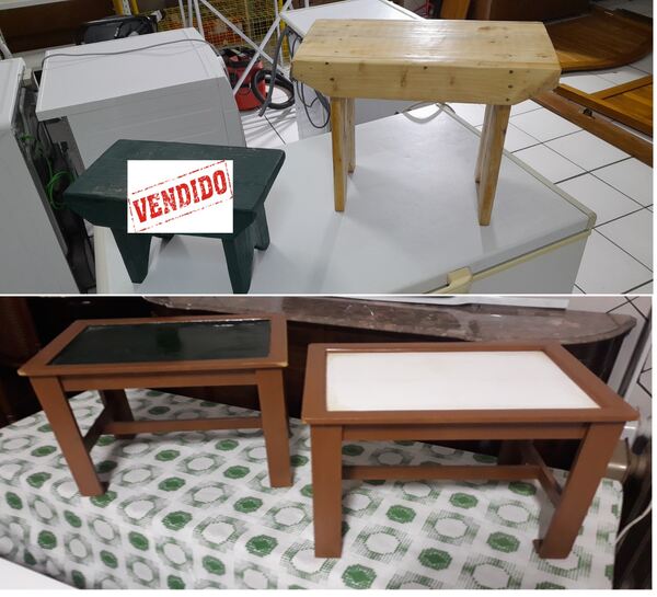 3 peças em madeira. Outros