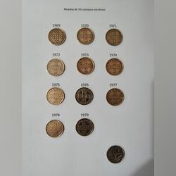 moedas de 50 centavos Bronze. Moedas