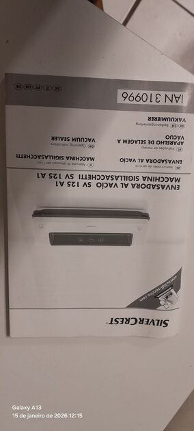 Máquina de selar Silvercrest. Outros Pequenos Aparelhos