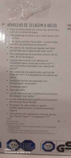 Máquina de selar Silvercrest. Outros Pequenos Aparelhos