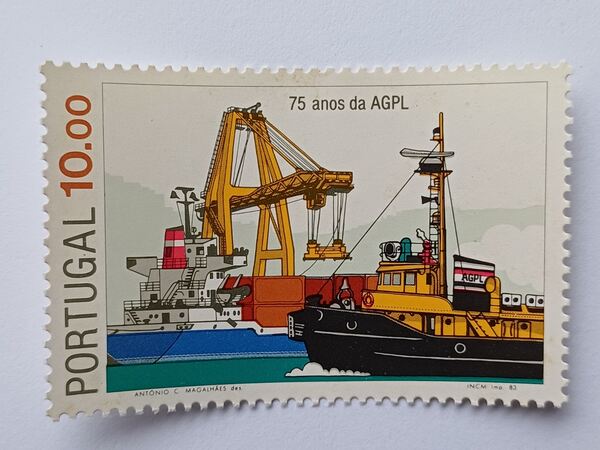 Portugal - 75 anos da AGPL, 1983 . Selos