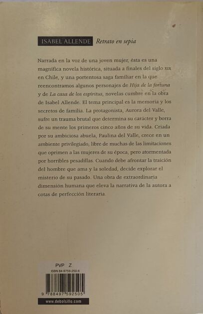 Retrato en Sepia - Isabel Allende. Livros