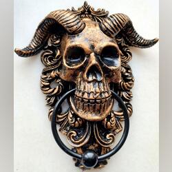 Aldraba Porta Puxador Batente Skull. Outros Móveis