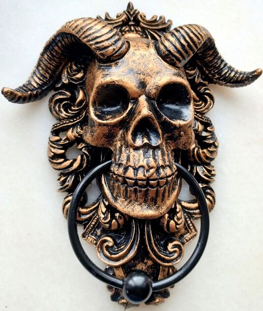 Aldraba Porta Puxador Batente Skull. Outros Móveis