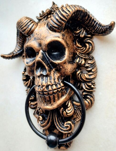 Aldraba Porta Puxador Batente Skull. Outros Móveis