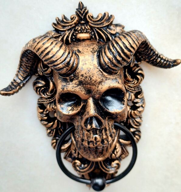 Aldraba Porta Puxador Batente Skull. Outros Móveis