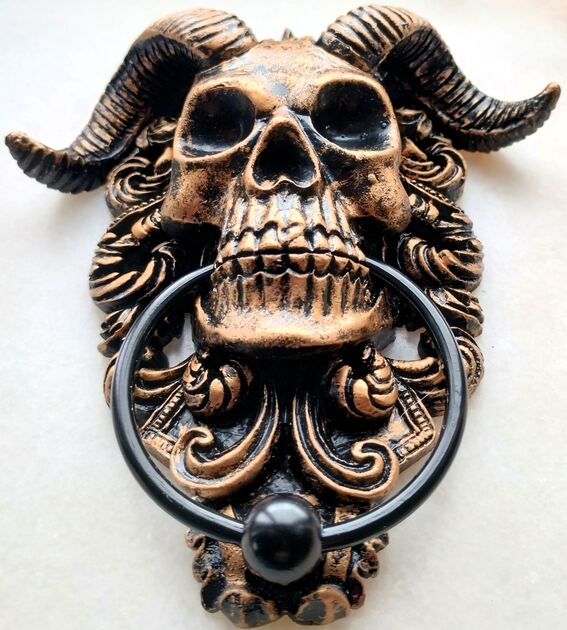 Aldraba Porta Puxador Batente Skull. Outros Móveis