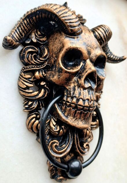Aldraba Porta Puxador Batente Skull. Outros Móveis